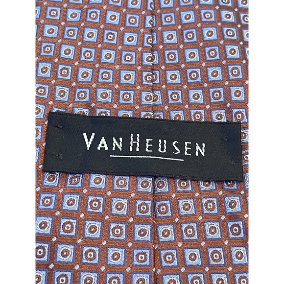 Van Heusen, 100% Silk, Men’s Neck Tie, Made In Usa - Picture 8 of 9
